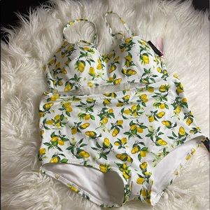 Victoria Secret 2 piece lemon print bathing suit